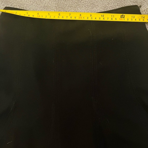 Zara black A-line fit and flare high waisted midi skirt size 4 - Picture 4 of 7